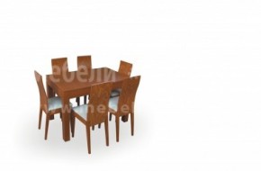 Разтегателна трапезарна маса със шест стола Дъблин